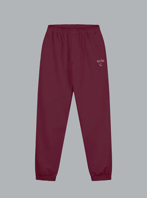 ARTE HEART LOGO SWEATPANTS BURGUNDY