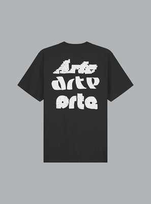 MULTI ARTE PRINT LOGO T-SHIRT BLACK
