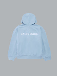 Hoodie met logo op de rug en ritssluiting