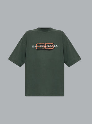 BB STENCIL MEDIUM FIT T-SHIRT DARK GREEN