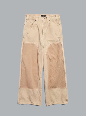 ORGANIC DENIM RIPPED OFF BAGGY JEANS