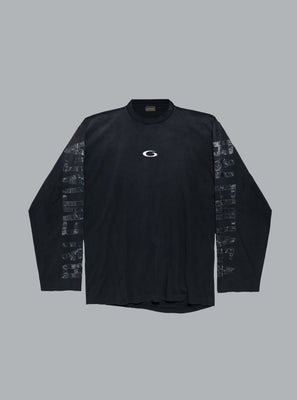 TRANSPARENT TAPE SHIFTED LONG SLEEVE T-SHIRT