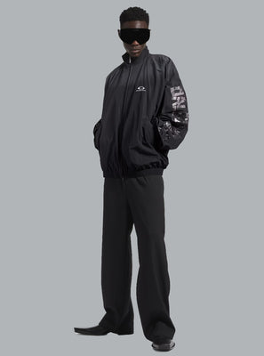 TRANSPARENT TAPE TECHNO COTTON POPLIN TRACK JACKET