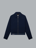 Wollen sportjas marineblauw