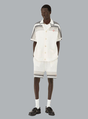 CROCHET SHORTS WHITE / GREY