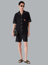 Towelling Monogram Short black