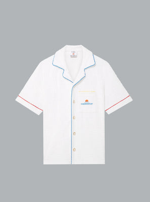 Towelling Monogram Shirt white
