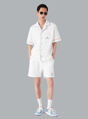 Towelling Monogram Shirt white
