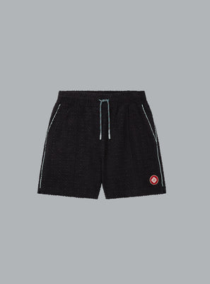 Towelling Monogram Short black
