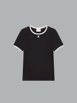 T-SHIRT HERITAGE WHITE/BLACK