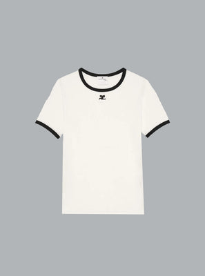 T-SHIRT HERITAGE WHITE/BLACK