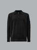 C.P. COMPANY CHENILLE COTTON POLO SHIRT Black