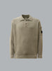 C.P. COMPANY CHENILLE COTTON POLO SHIRT Grey