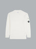 CHENILLE COTTON LENS CREWNECK WHITE
