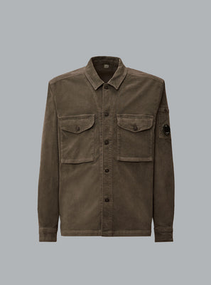 CORDUROY OVERSHIRT DARK GREY