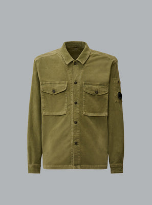CORDUROY OVERSHIRT OLIVE GREEN
