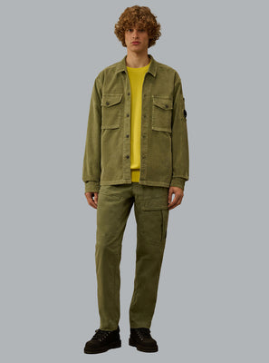 CORDUROY OVERSHIRT OLIVE GREEN