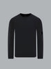DIAGONAL RAISED FLEECE LENS SWEATER BLACK