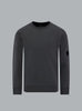 DIAGONAL RAISED FLEECE LENS SWEATER DARK GREY