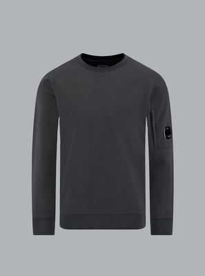 DIAGONAL RAISED FLEECE LENS SWEATER DARK GREY