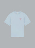 Le T-Shirt Slogan Calligraphy LIGHT BLUE