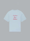 Le T-Shirt Slogan Calligraphy LIGHT BLUE