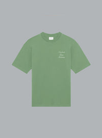 Le T-Shirt Slogan Calligraphy LIGHT GREEN
