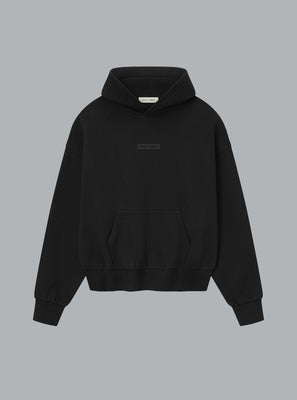 CLASSIC FIT LOGO HOODIE JET BLACK