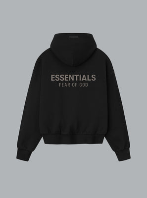 CLASSIC FIT LOGO HOODIE JET BLACK
