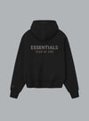 CLASSIC FIT LOGO ZIP THROUGH HOODIE JET BLACK