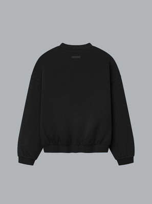 90'S FIT LOGO SWEATER JET BLACK