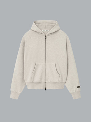CLASSIC FIT LOGO ZIP THROUGH HOODIE