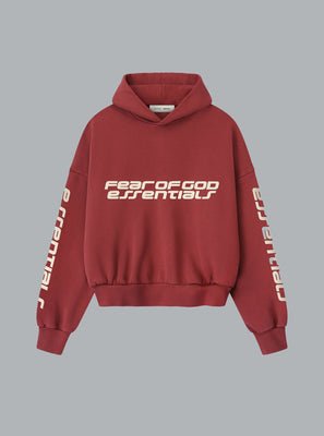 CROPPED RELAXED FIT LOGO HOODIE