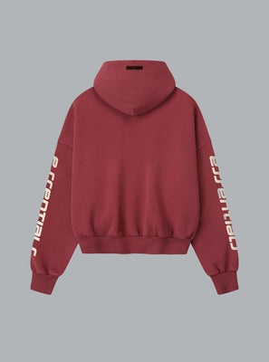 CROPPED RELAXED FIT LOGO HOODIE