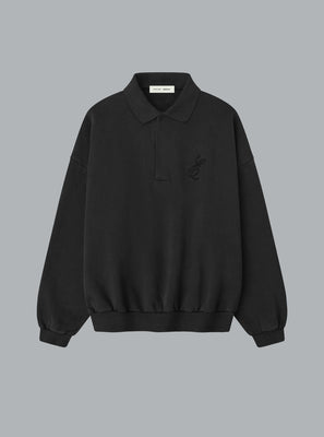 CLASSIC FIT EMBROIDERED LOGO POLO SWEATER