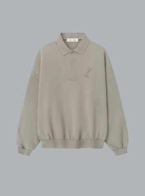 CLASSIC FIT EMBROIDERED LOGO POLO SWEATER