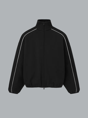 MODERN FIT LOGO TRACK JACKET JET BLACK