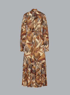 DOTTED MACAWS MAXI DRESS