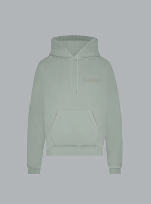 DOUBLE LOGO WASHED HOODIE MINTGREEN