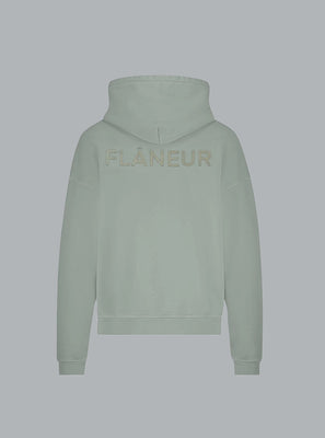 DOUBLE LOGO WASHED HOODIE MINTGREEN