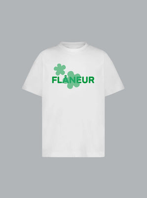 ORGANIC FLOWER LOGO T-SHIRT WHITE
