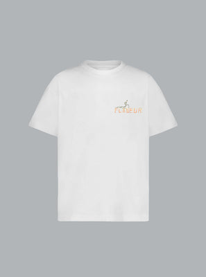 PASSAGE OF TIME PRINT T-SHIRT WHITE