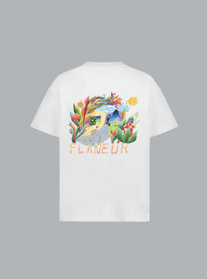 PASSAGE OF TIME PRINT T-SHIRT WHITE