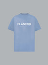 PRINTED LOGO WASHED T-SHIRT BLUE