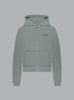 LOGO ZIP THROUGH HOODIE GREY