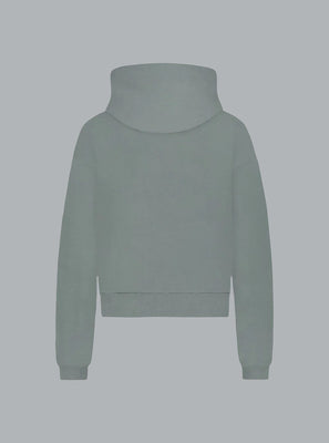 LOGO ZIP THROUGH HOODIE GREY