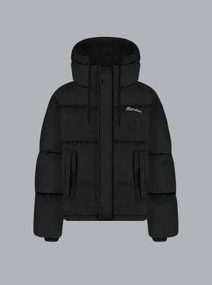 SIGNATURE LOGO PUFFER JACKET Black