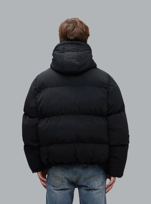 SIGNATURE LOGO PUFFER JACKET Black