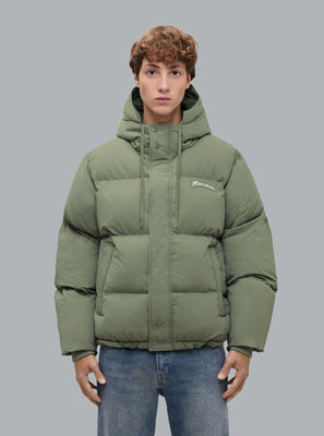 SIGNATURE LOGO PUFFER JACKET Khaki