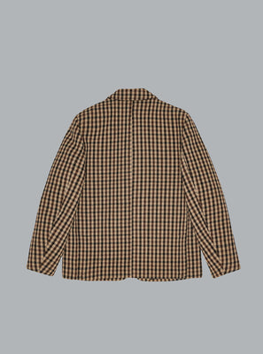 CHECK WOOL MIX OVERSIZED SINGLE BREASTED BLAZER